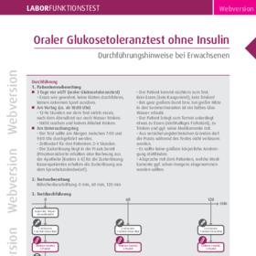 Oraler Glukosetoleranztest ohne Insulin
