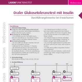 Oraler Glukosetoleranztest mit Insulin bei Erwachsene