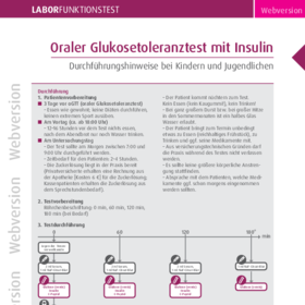 Oraler Glukosetoleranztest mit Insulin bei Kindern